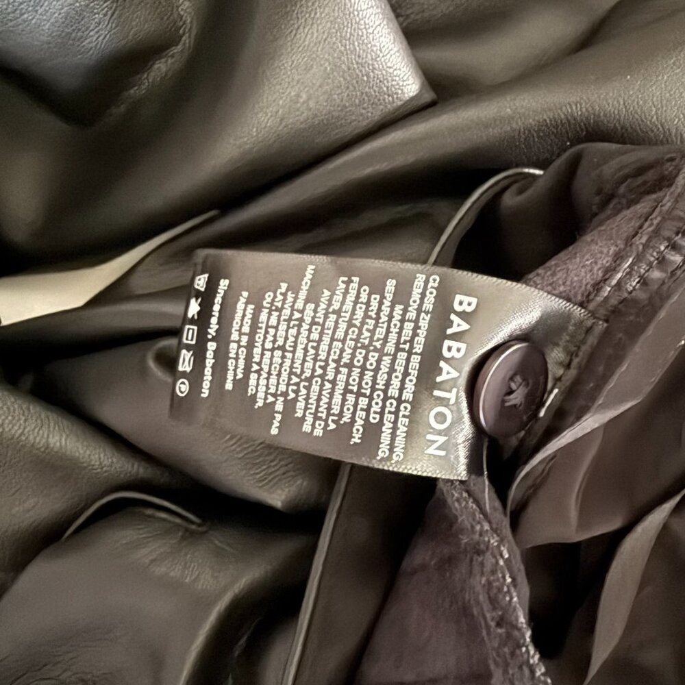 Aritzia Tie Waist Vegan Leather Pants Black Size 8 - Picture 7 of 8